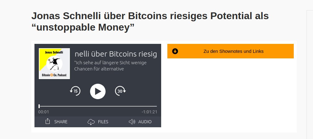 Bitcoin als „unstoppable money“ – Podcast mit Core-Entwickler Jonas Schnellli