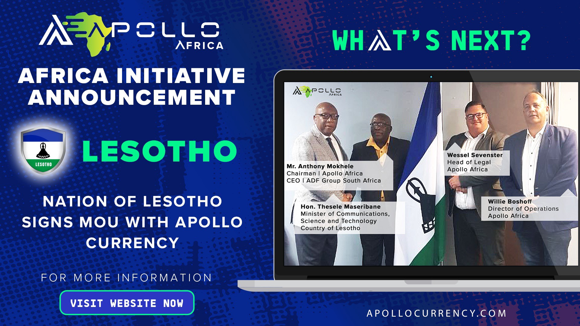 Lesotho Signs MoU with Crypto Platform Apollo to Develop Financial Infrastructure in Africa