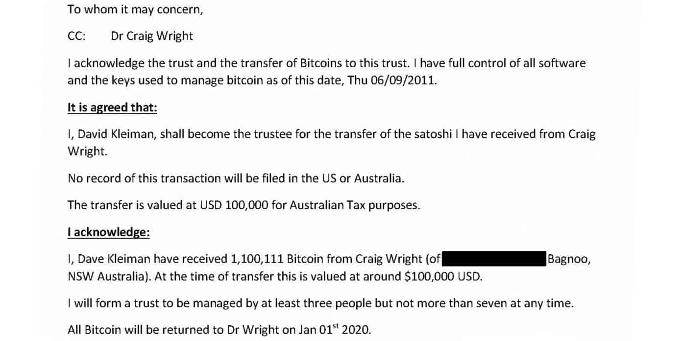 Craig Wright Is Supposed To Receive Private Key of 1 Million Bitcoins (Worth $8 Billion) Tomorrow