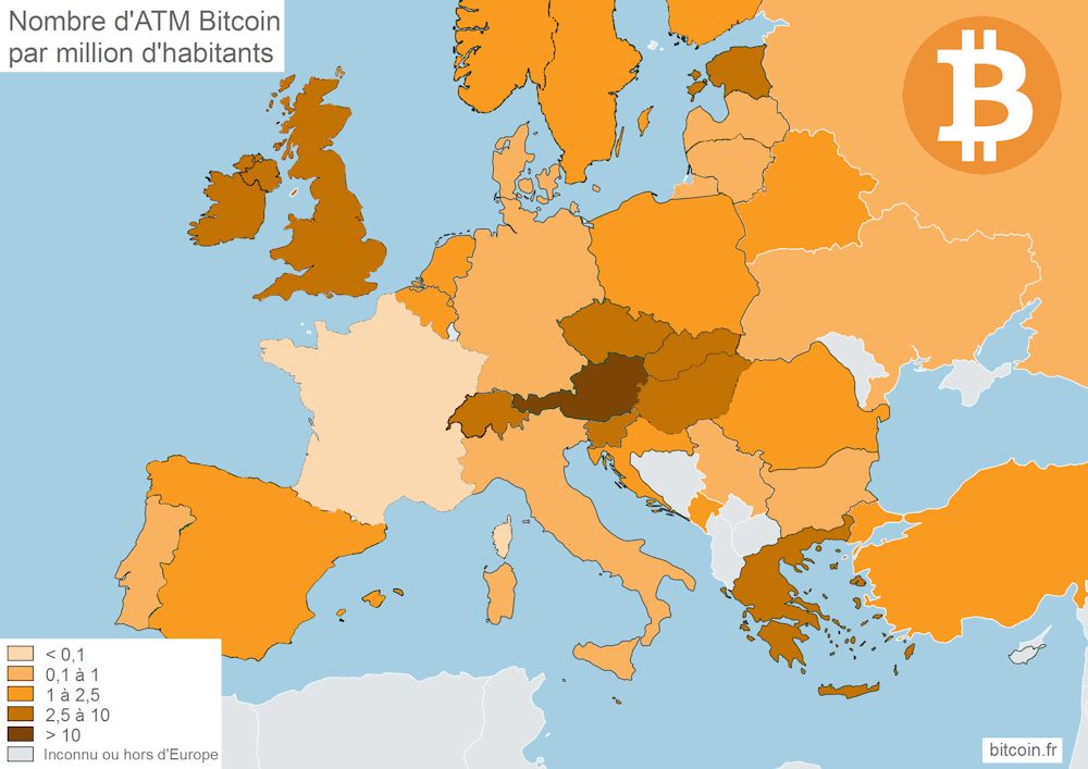 Pourquoi y a-t-il si peu d’ATM Bitcoin en France ?
