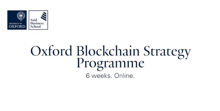 Online Education: Oxford Blockchain Strategy Programme
