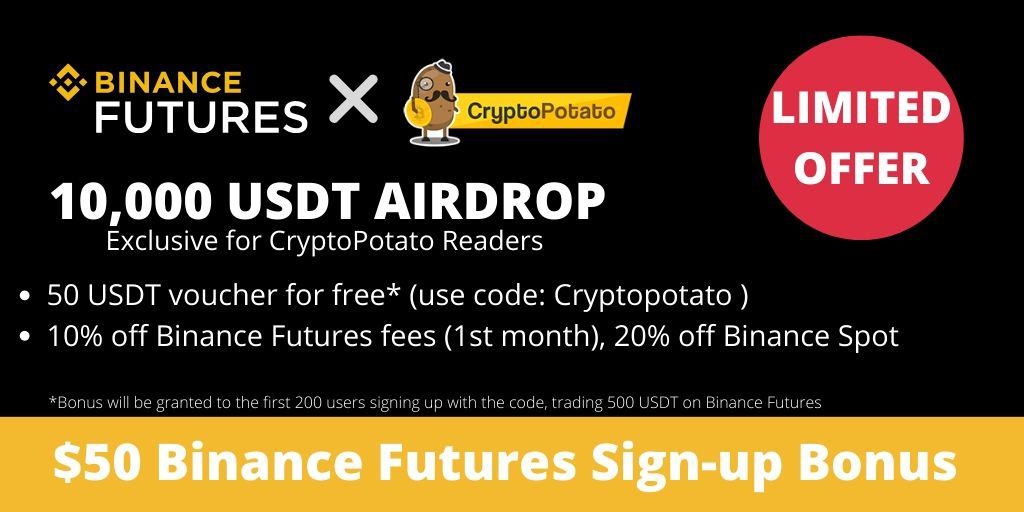 CryptoPotato & Binance Futures Launch 10,000 USDT Airdrop: 50 USDT Free Voucher For Sign-Ups (Exclusive)