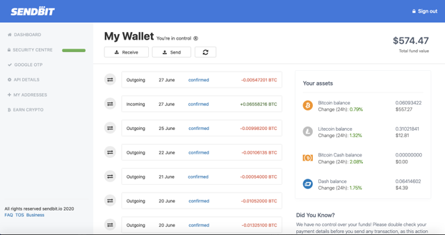 Sendbit.io: Lightening Speed Crypto Wallet for Fiat Merchants Instant Conversion from Crypto to USD