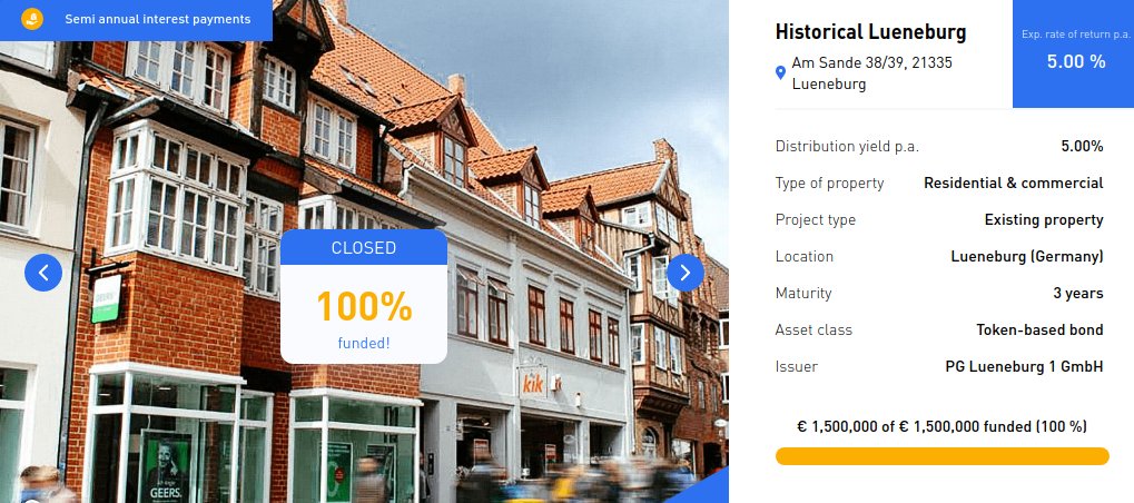 Lüneburg: Investiton in Immobilien ab 1 Euro dank Blockchain
