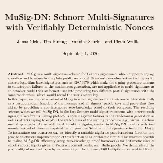 Publication d’un nouveau travail de recherche sur l’intégration des signatures de Schnorr dans Bitcoin