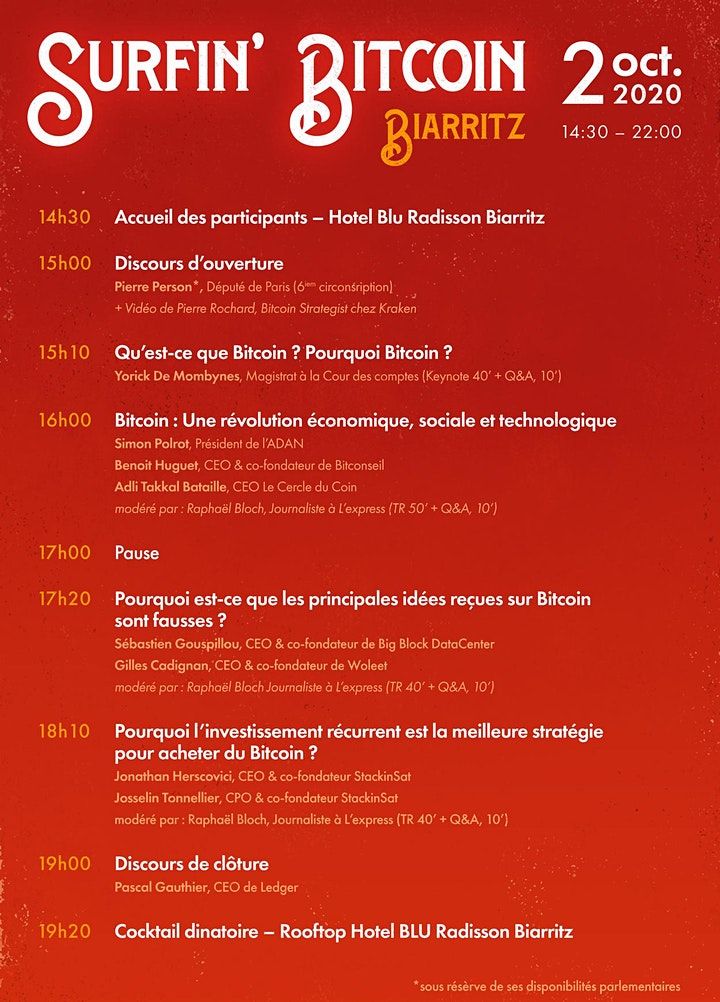 Surfin’ Bitcoin, une conférence 100% Bitcoin à Biarritz