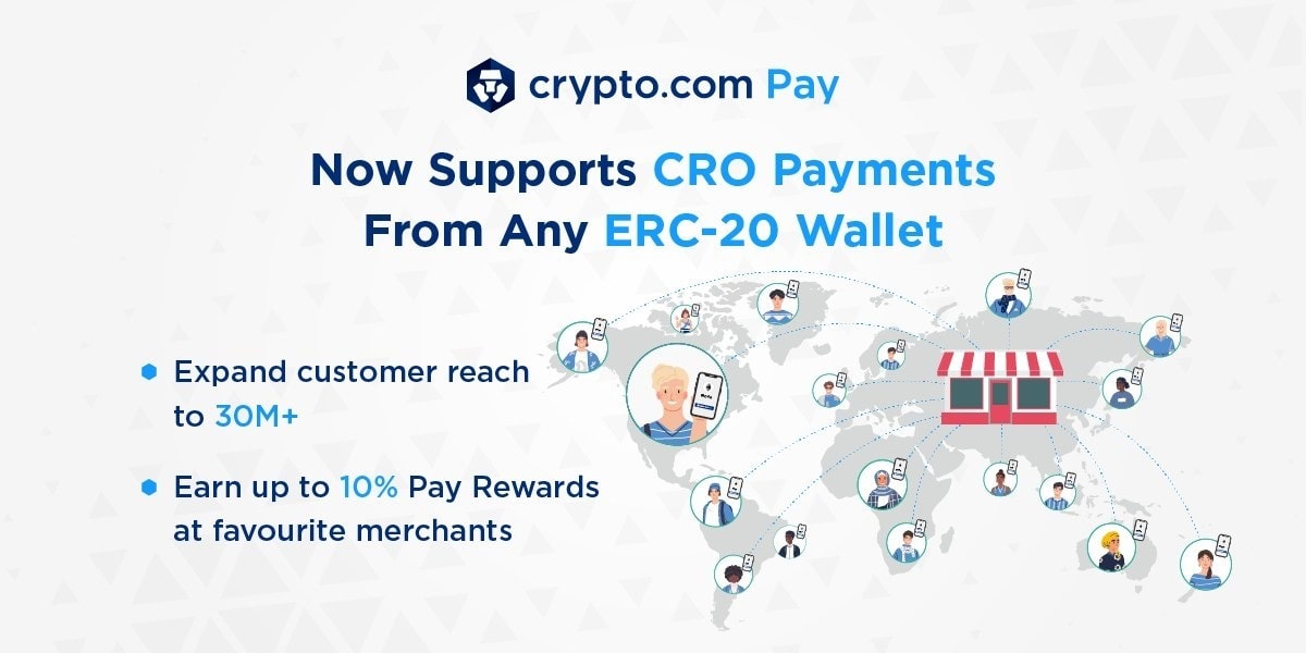 Crypto.com Pay Now Powers CRO Payments From Any ERC-20 Wallet