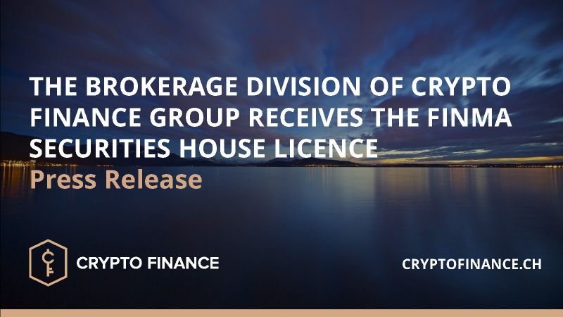 Crypto Finance to receive Brokerage FINMA Licence