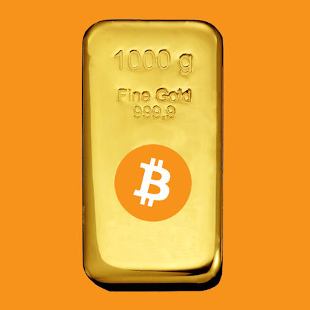 Un bitcoin = un lingot d’or