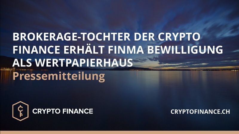 Crypto Finance Gruppe erählt FINMA-Lizenz