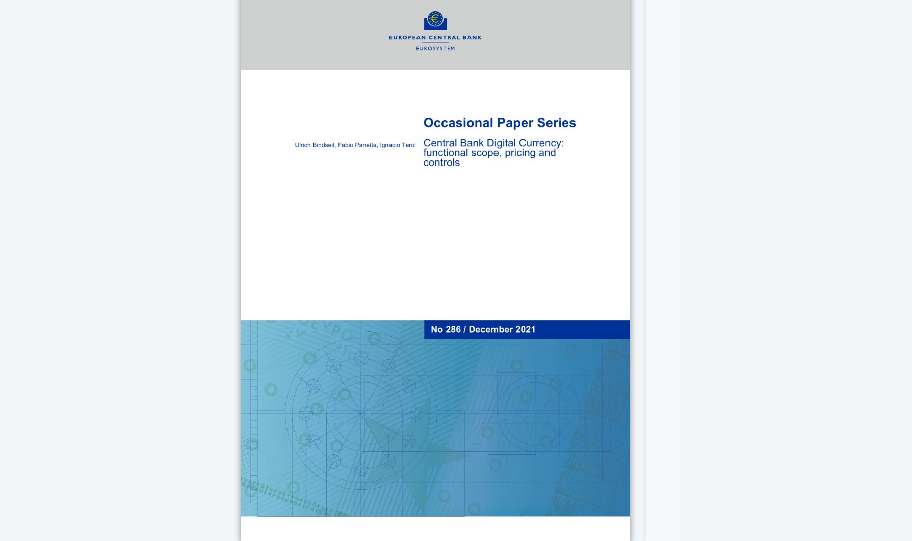 The European Central Bank (ECB): The most important paper about Central Bank Digital Currency