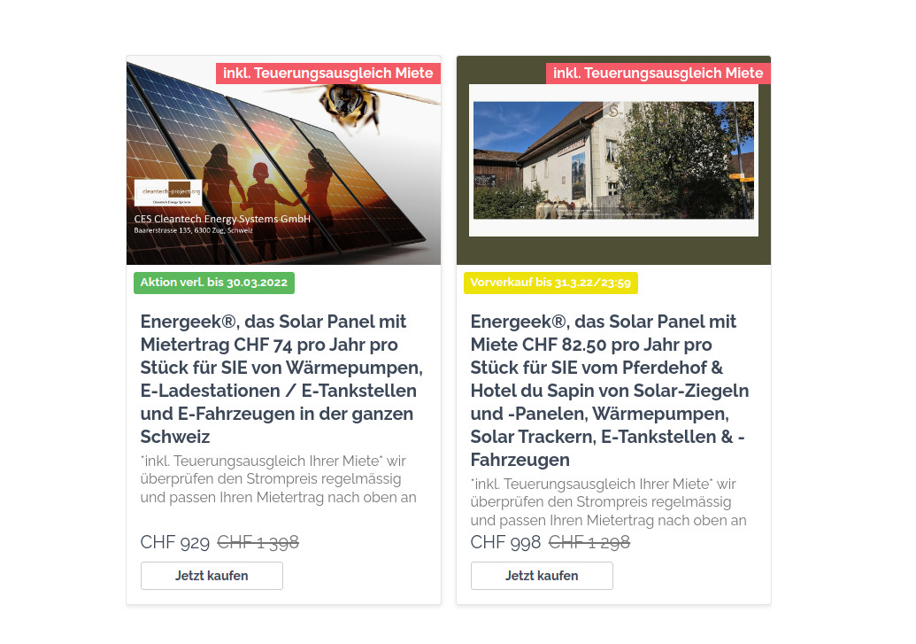 ✨ Neu: Energeek® Solar Projekte mit Teuerungsausgleich Ihres Mietertrages