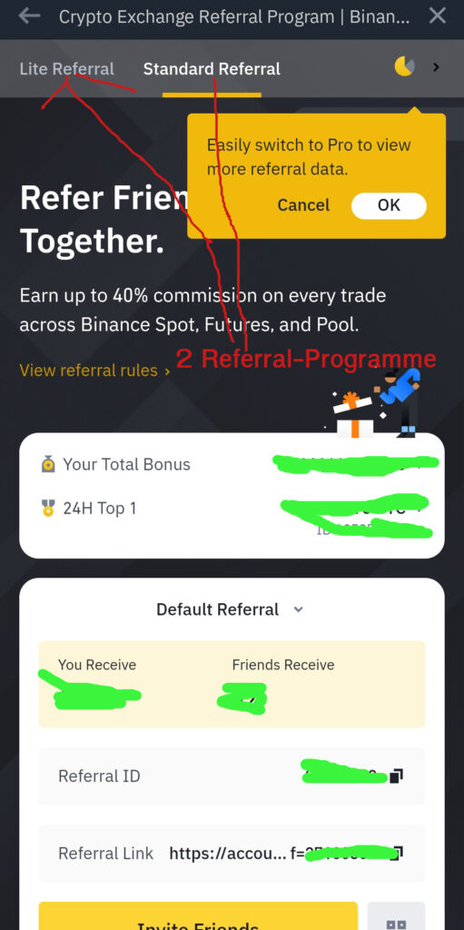Binance: Aktuelle Screenshots aus der Binance-App