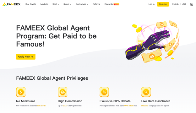 FAMEEX Launched 1000 USDT Sign-up Event and Global Agent Program to Build Future Web3 Exchange Ecosystem