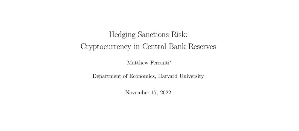 US-Eliteuni: Zentralbanken sollen Bitcoin kaufen