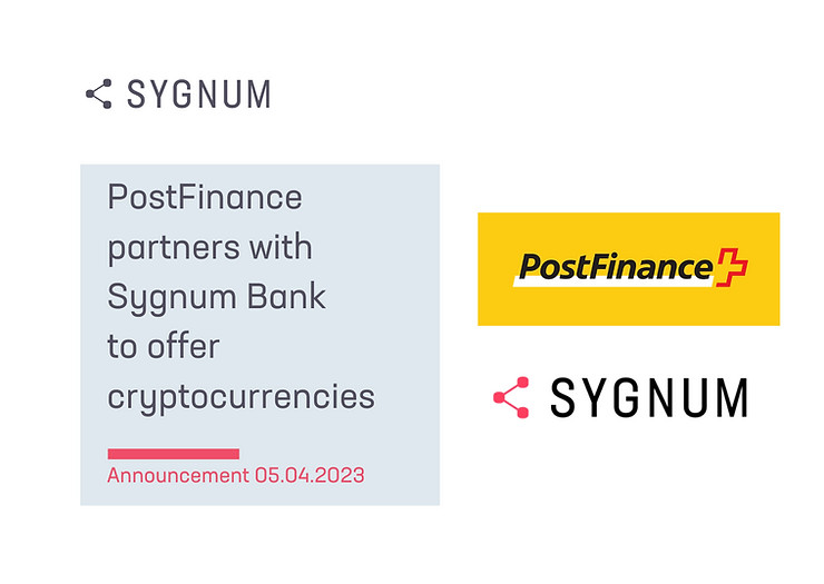 PostFinance partners with Sygnum Bank to offer cryptocurrencies