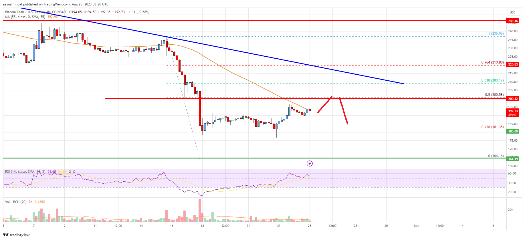 Bitcoin Cash Analysis: Recovery Could Be Capped Near $210