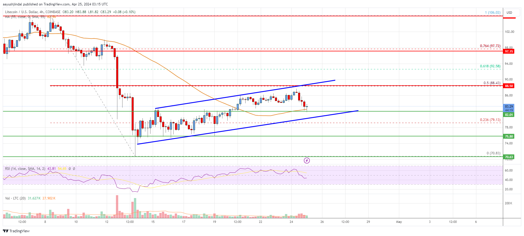 Litecoin (LTC) Price Analysis: Can Bulls Hold This Key Support?