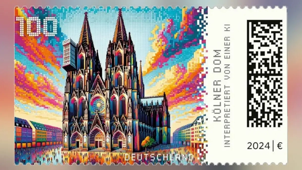 Deutsche Post: Krypto-Briefmarke „Kölner Dom“