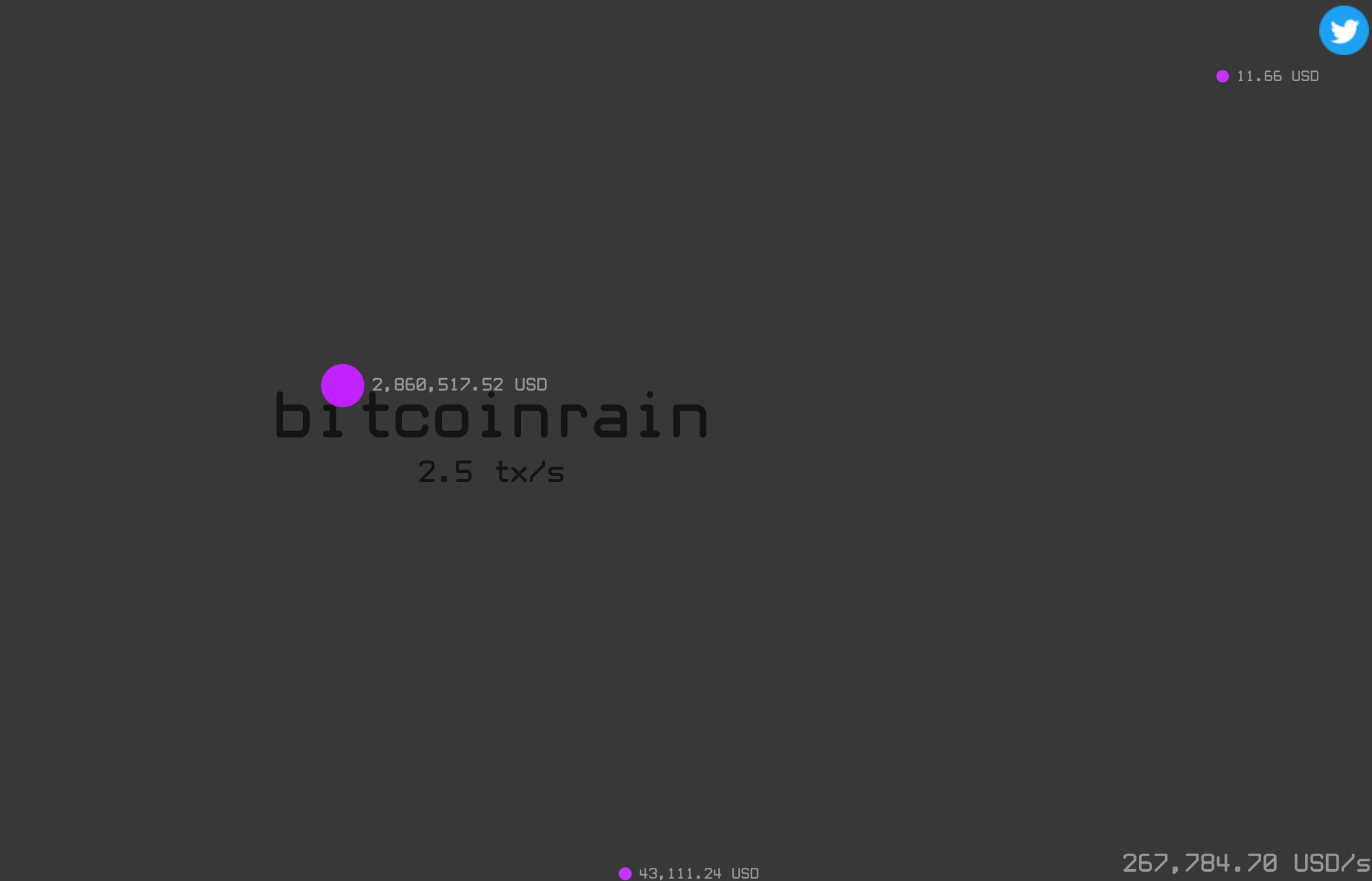 BitcoinRain.io: Eine Live-Visualisierung des Bitcoin-Netzwerks